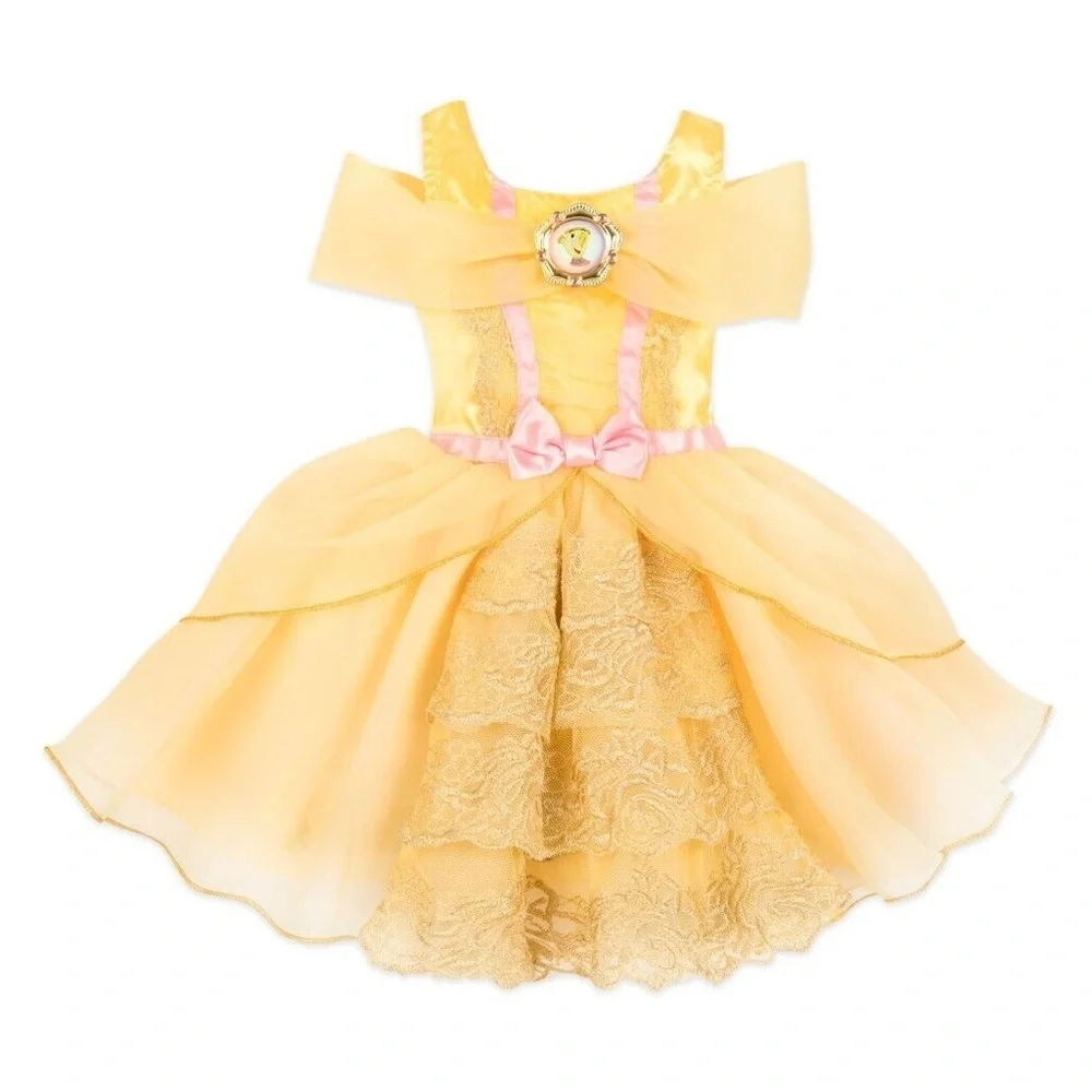 Disney Store Belle Costume Dress Girls 18-24M Beauty and the Beast Halloween